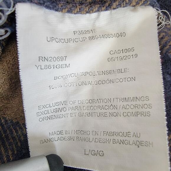 Walls Flannel Heavyweight 100% Cotton Shirt Men L Workwear Workstyle Cowboy Work - Picture 7 of 8